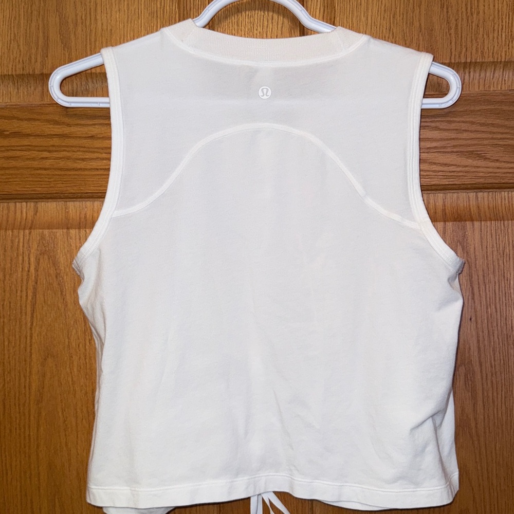 Lululemon Athletica White Ruched Tank Top - Picture 3 of 3